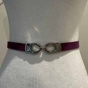 White House Black Market XXS Lavender Belt Genuine Leather